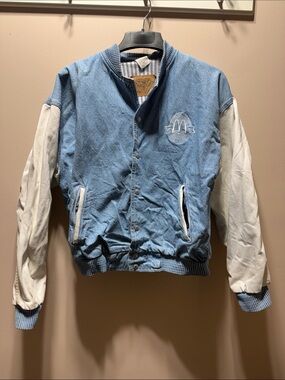 McDonald's Embroidered Denim Patch in Light Blue and Beige